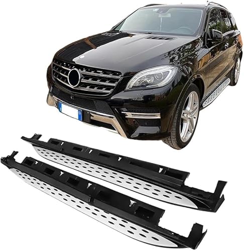 Seitenschweller Trittbretter Schweller für Mercedes W166 ML 2011-2015(GLE 2015-2019),1 Satz seitentrittleistenpedale Schwellerrohre, Trittbretter Autozubehör Seitenschweller Kit von ZhangJW