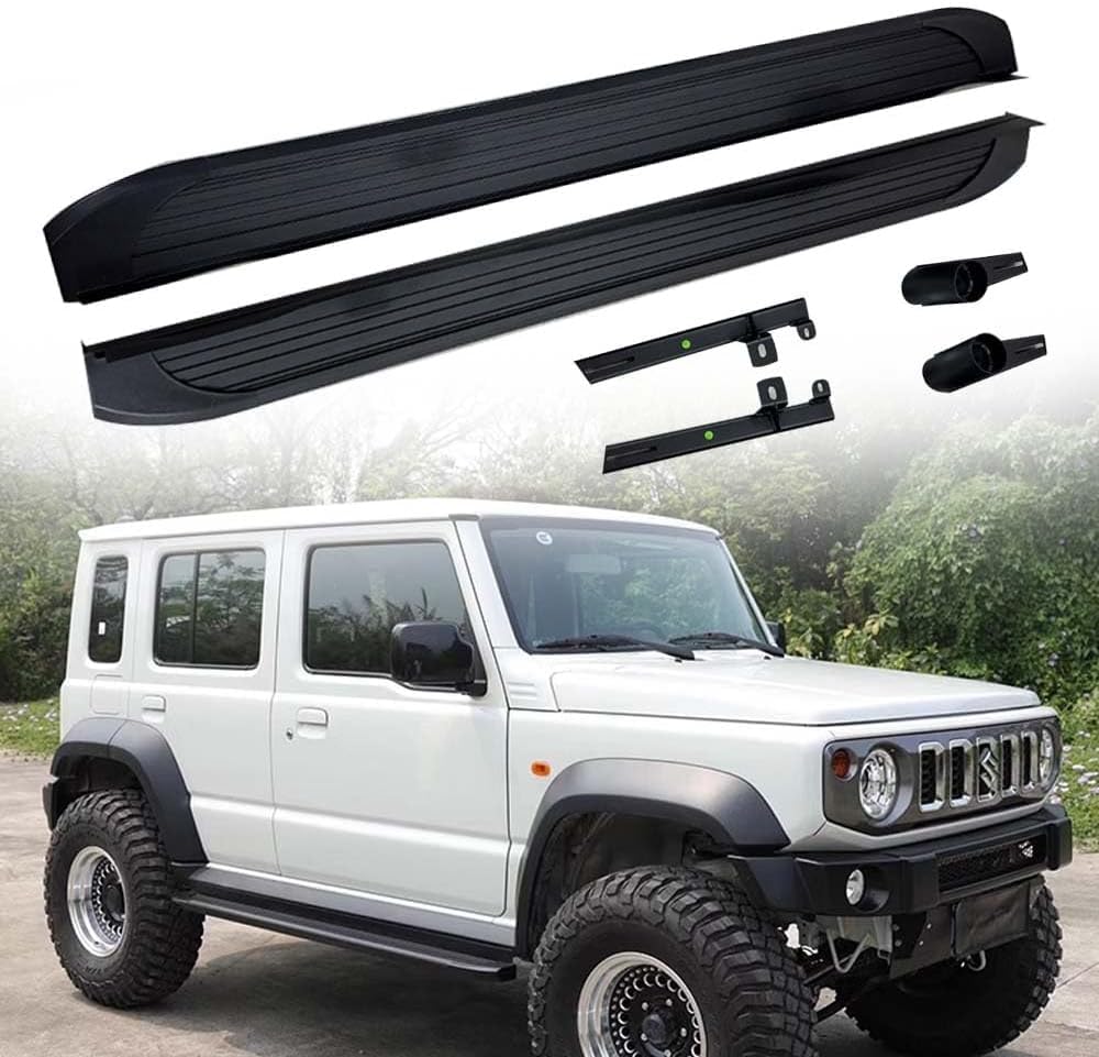 Seitenschweller Trittbretter Schweller für Suzuki Jimny 2 Doors 2019-2024,1 Satz seitentrittleistenpedale Schwellerrohre, Trittbretter Autozubehör Seitenschweller Kit Seitenschweller Trittbretter Schweller für Suzuki Jimny 2 Doors 2019-2024,1 Satz seitentrittleistenpedale Schwellerrohre, Trittbretter Autozubehör Seitenschweller Kit von ZhangJW