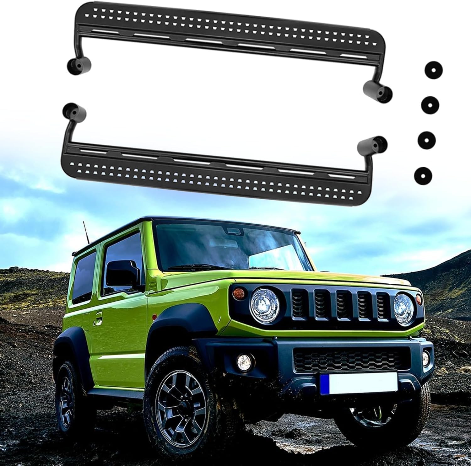 Seitenschweller Trittbretter Schweller für Suzuki Jimny 3 Doors 2023 2024 2025,1 Satz seitentrittleistenpedale Schwellerrohre, Trittbretter Autozubehör Seitenschweller Kit Seitenschweller Trittbretter Schweller für Suzuki Jimny 3 Doors 2023 2024 2025,1 Satz seitentrittleistenpedale Schwellerrohre, Trittbretter Autozubehör Seitenschweller Kit von ZhangJW