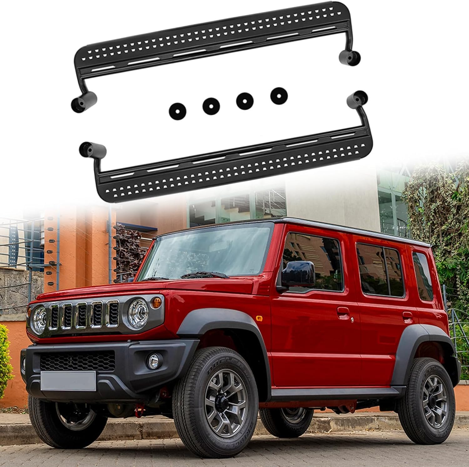 Seitenschweller Trittbretter Schweller für Suzuki Jimny 5 Doors 2023 2024 2025,1 Satz seitentrittleistenpedale Schwellerrohre, Trittbretter Autozubehör Seitenschweller Kit Seitenschweller Trittbretter Schweller für Suzuki Jimny 5 Doors 2023 2024 2025,1 Satz seitentrittleistenpedale Schwellerrohre, Trittbretter Autozubehör Seitenschweller Kit von ZhangJW