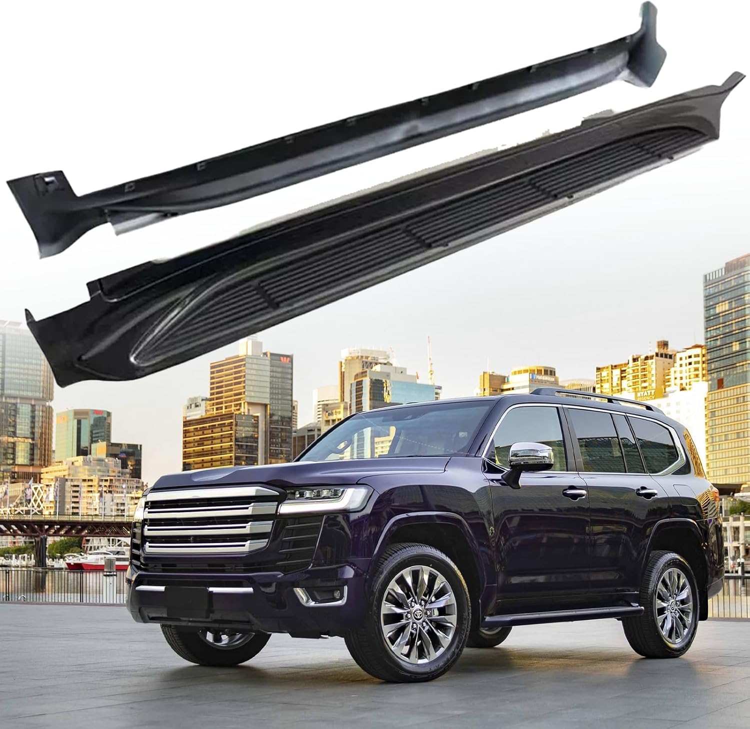 Seitenschweller Trittbretter Schweller für Toyota Land Cruiser LC300 J300 2021-2024,1 Satz seitentrittleistenpedale Schwellerrohre, Trittbretter Autozubehör Seitenschweller Kit Seitenschweller Trittbretter Schweller für Toyota Land Cruiser LC300 J300 2021-2024,1 Satz seitentrittleistenpedale Schwellerrohre, Trittbretter Autozubehör Seitenschweller Kit von ZhangJW