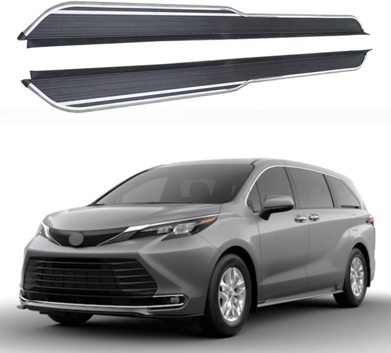 Seitenschweller Trittbretter Schweller für Toyota Sienna XL40 2021-2024,1 Satz seitentrittleistenpedale Schwellerrohre, Trittbretter Autozubehör Seitenschweller Kit von ZhangJW