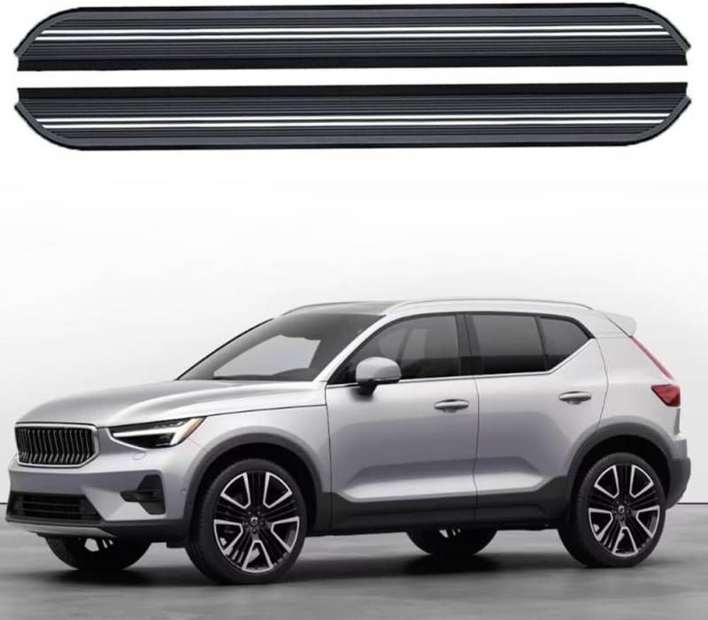Seitenschweller Trittbretter Schweller für Volvo XC40 2018-2024,1 Satz seitentrittleistenpedale Schwellerrohre, Trittbretter Autozubehör Seitenschweller Kit von ZhangJW