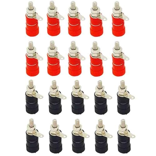 10pairs 4mm Banana Socket Plug Black Red Binding Post Nut Jack Connector Coupling 10pairs 4mm Banana Socket Plug Black Red Binding Post Nut Jack Connector Coupling von ZhidemaStar