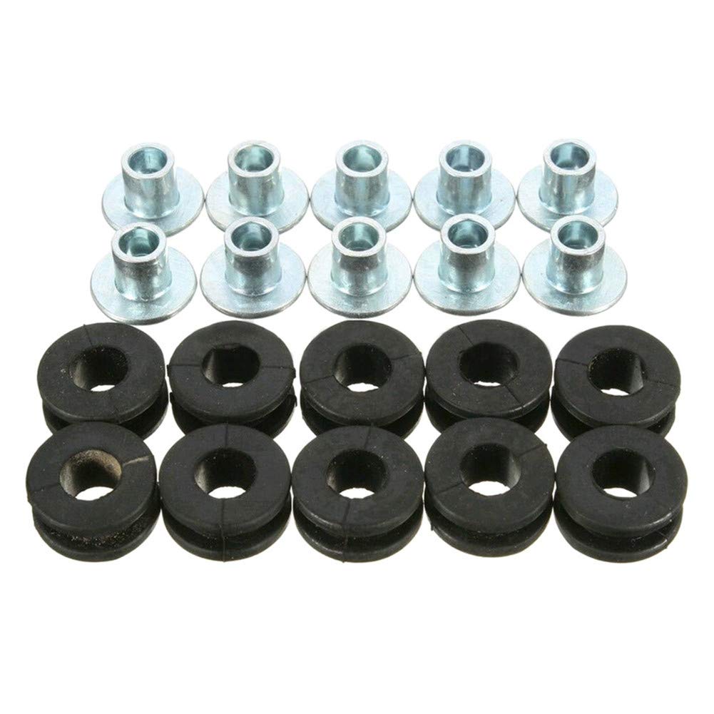 10-teiliges Motorrad Gummi Unterlegscheiben, Motorradschrauben Gummi Unterlegscheibe mit Gummiring für M6-Stoßdämpfer-Set hinten 10-teiliges Motorrad Gummi Unterlegscheiben, Motorradschrauben Gummi Unterlegscheibe mit Gummiring für M6-Stoßdämpfer-Set hinten von Zhuodingsen
