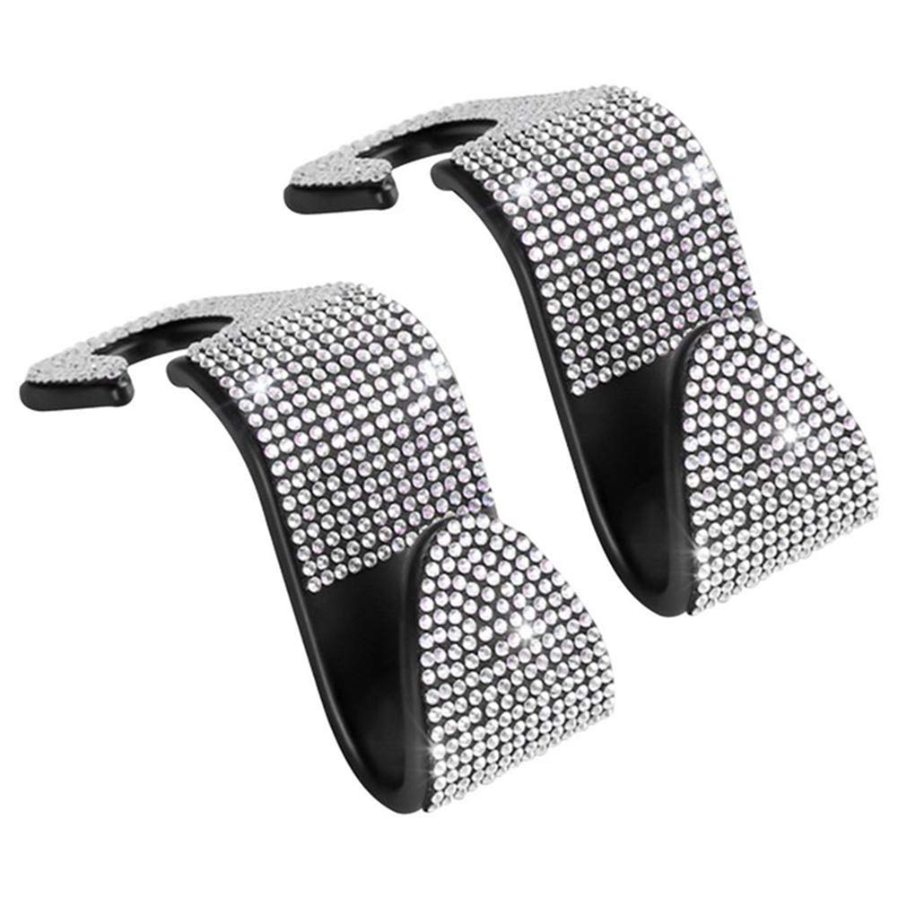 2 Stück auto haken glitzer, Diamant Autositz Kopfstützenhaken Autositz Zurück ABS Haken Multifunktions Autohaken, für Geldbeutel Lebensmittel Kleidung Tasche Handtasche, WeißEr Diamant 2 Stück auto haken glitzer, Diamant Autositz Kopfstützenhaken Autositz Zurück ABS Haken Multifunktions Autohaken, für Geldbeutel Lebensmittel Kleidung Tasche Handtasche, WeißEr Diamant von Zhuodingsen