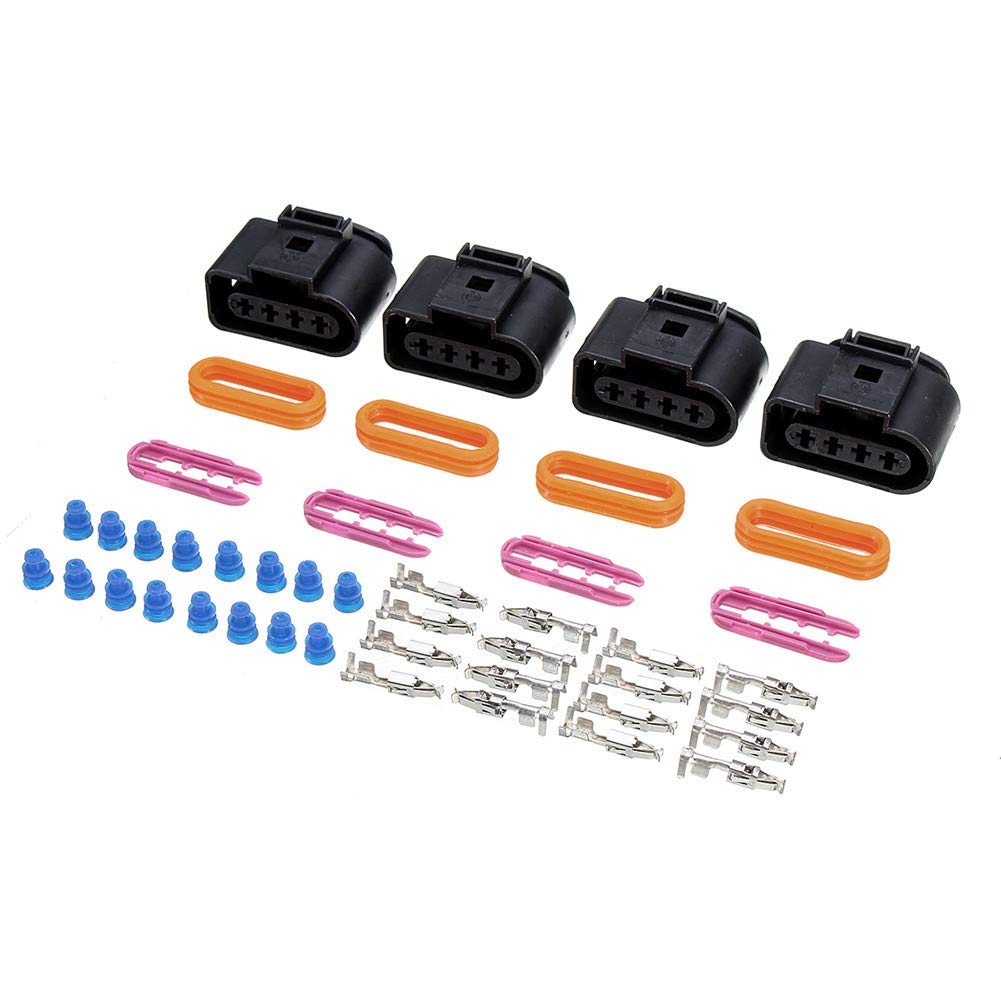 4Pcs Car Ignition Coil Connector Ignition Coil Plug Repair Kit Car Ingition & Tools für Passat Jetta GOLF Polo Touran Transporter für A4 A6 A8 Satz von Zhuodingsen