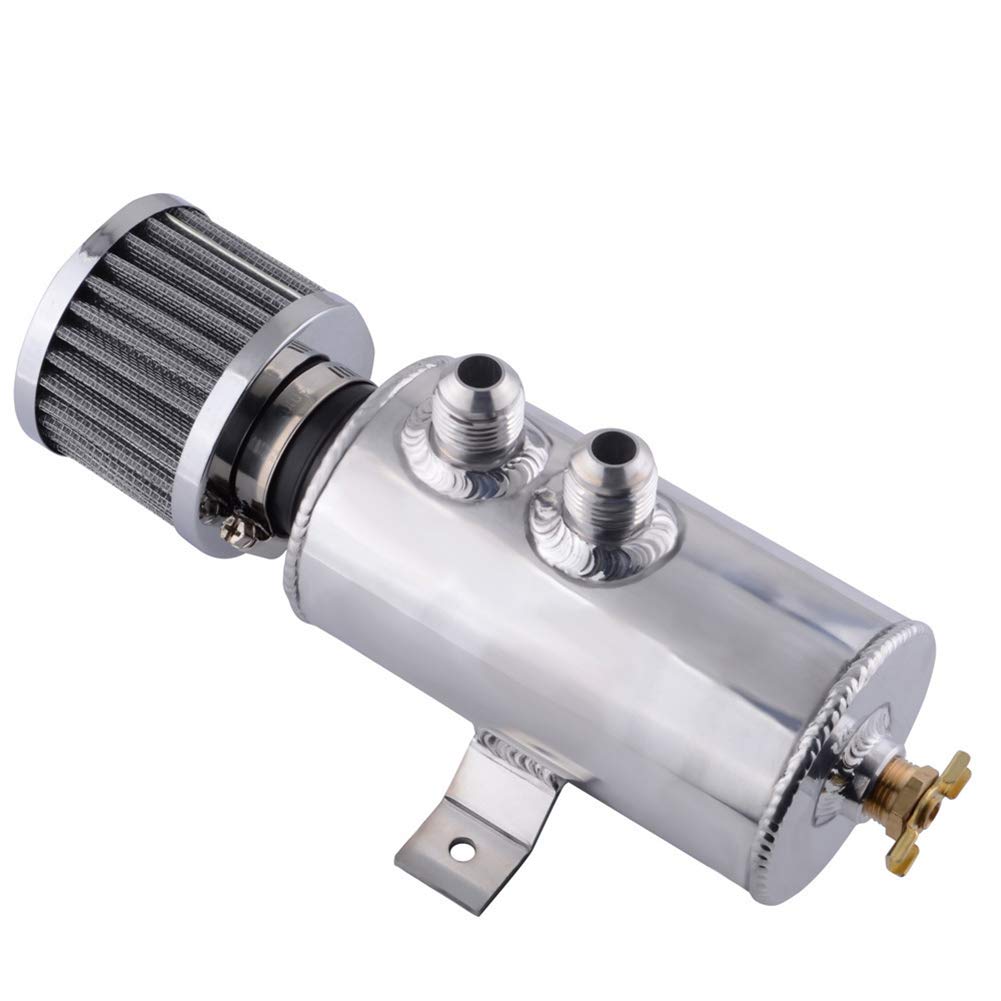 750ml Oil Catch Can Universal öLauffangbehäLter Tank Atmungsaktiver MotoröLbehäLter öLfangdose Mit EntlüFtungsfilter Auto Modifikation ZubehöR Treibstofftanks Silber 750ml Oil Catch Can Universal öLauffangbehäLter Tank Atmungsaktiver MotoröLbehäLter öLfangdose Mit EntlüFtungsfilter Auto Modifikation ZubehöR Treibstofftanks Silber von Zhuodingsen