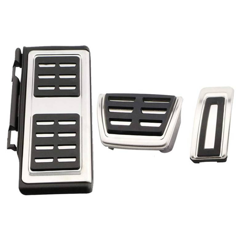 Auto Aluminium Pedal, Car Pedals Auto Bremspedal Ruhepedal Auto Gasbremspedal FüR Golf 7 Mk7 Octavia A7 (LHD), Automatisch Set (Mit Ausruhen Pedal) von Zhuodingsen