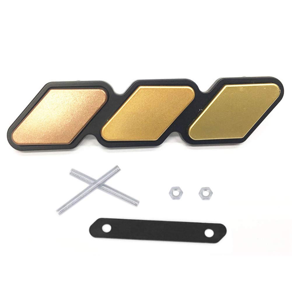 Auto Kühlergrill Einsatz Trim, 3 Farben Kühlergrill Abzeichen Grill Emblem Abdeckung Aufkleber Frontgrill Aufkleber Auto Styling Zubehör,Gold von Zhuodingsen