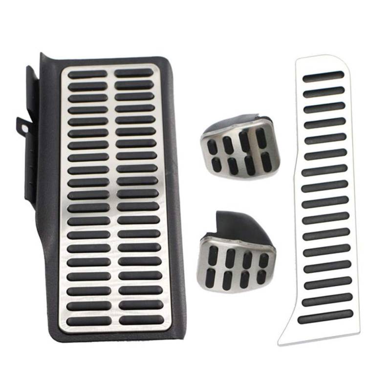 Auto Pedal Set, Aluminium Auto Pedal Auto Bremspedal Auto Gaspedal Kupplung Bremse Pedalkappen, FüR Golf 5 6 Jetta Mk5 Mk6 Scirocco Cc Passat B6 B7 Tiguan Toureg Octavia, Manuell (4-teiliges Set) von Zhuodingsen