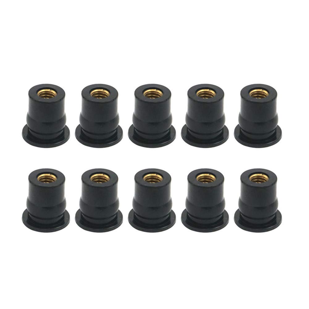 Motorrad Windschutzscheibenmutter, 10 Stück M5/M6 Gummimuttern Universal Motorrad Windschutzscheibe Schraube Befestigungsmuttern Windschutzscheiben Wellenmutter Für Auto Offroad Motorrad Motorrad Windschutzscheibenmutter, 10 Stück M5/M6 Gummimuttern Universal Motorrad Windschutzscheibe Schraube Befestigungsmuttern Windschutzscheiben Wellenmutter Für Auto Offroad Motorrad von Zhuodingsen