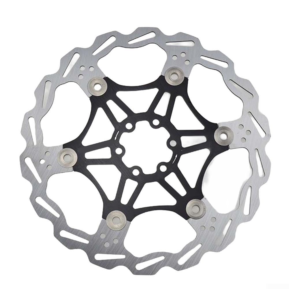 Robuste schwimmende Scheibenbremse, geeignet für alle Mountainbiking-Bedürfnisse, Standard 6-Loch-Konfiguration (Schwarz 160) von ZiStarlilife