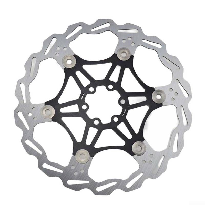 Robuste schwimmende Scheibenbremse, geeignet für alle Mountainbiking-Bedürfnisse, Standard 6-Loch-Konfiguration (Schwarz 160) von ZiStarlilife