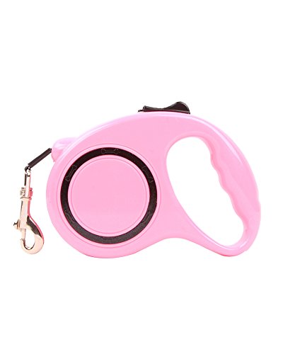 ZiXing Aufrollbare Hundeleine aus Nylon mit Handgriff, 1-Knopf Stopper & Sperre für kleine, mittlere und große Hunde bis zu 50kg – widerstandsfähiges, einziehbares Nylonband Rosa S ZiXing Aufrollbare Hundeleine aus Nylon mit Handgriff, 1-Knopf Stopper & Sperre für kleine, mittlere und große Hunde bis zu 50kg – widerstandsfähiges, einziehbares Nylonband Rosa S von ZiXing