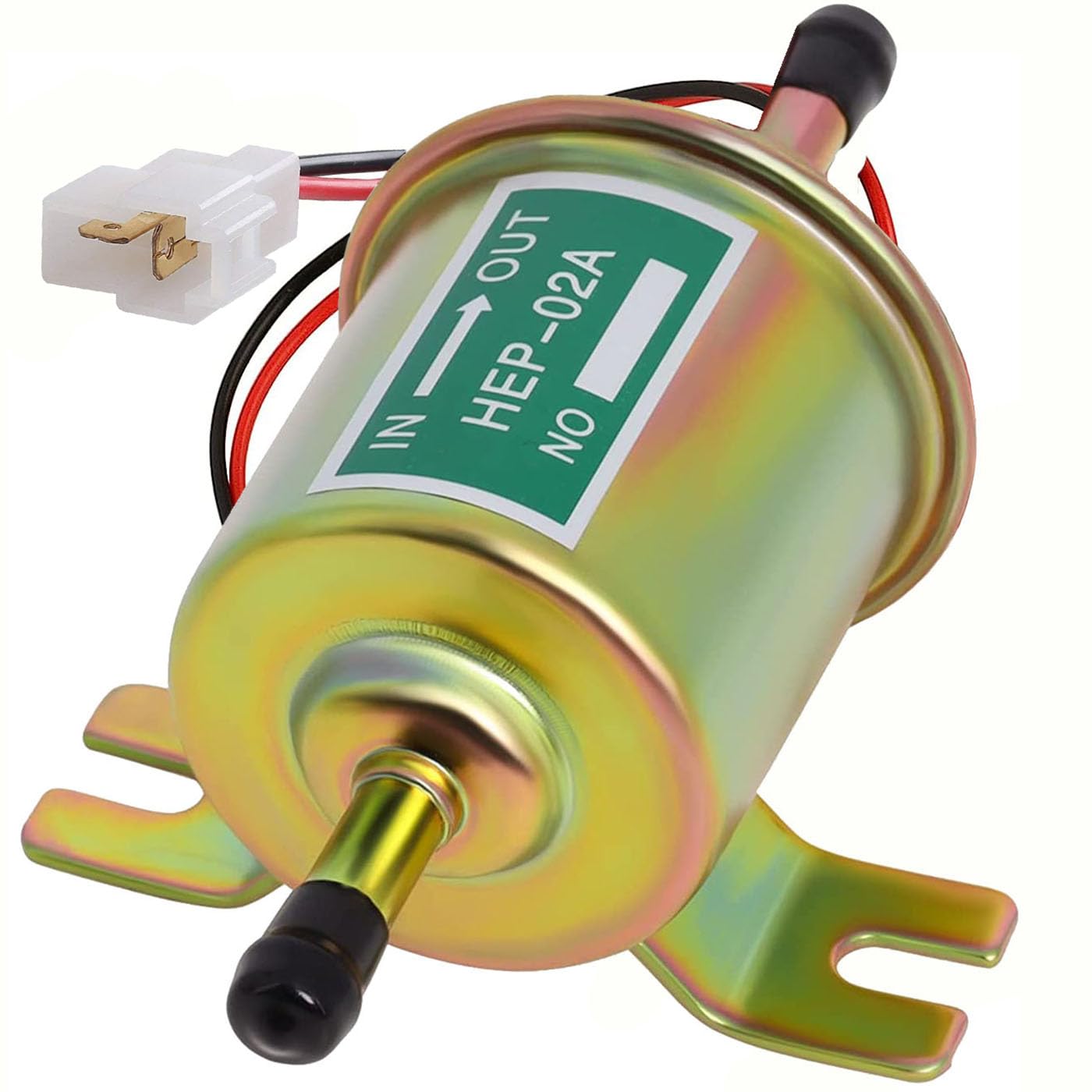 ZiYuya Universelle Elektrische Kraftstoffpumpe 12V, Hochleistungsdruck Gas Diesel Inline Niederdruck Metallpumpe Modul Schraube Befestigungsdraht Inline für Benzin und Diesel HEP-02A, Gold ZiYuya Universelle Elektrische Kraftstoffpumpe 12V, Hochleistungsdruck Gas Diesel Inline Niederdruck Metallpumpe Modul Schraube Befestigungsdraht Inline für Benzin und Diesel HEP-02A, Gold von ZiYuya