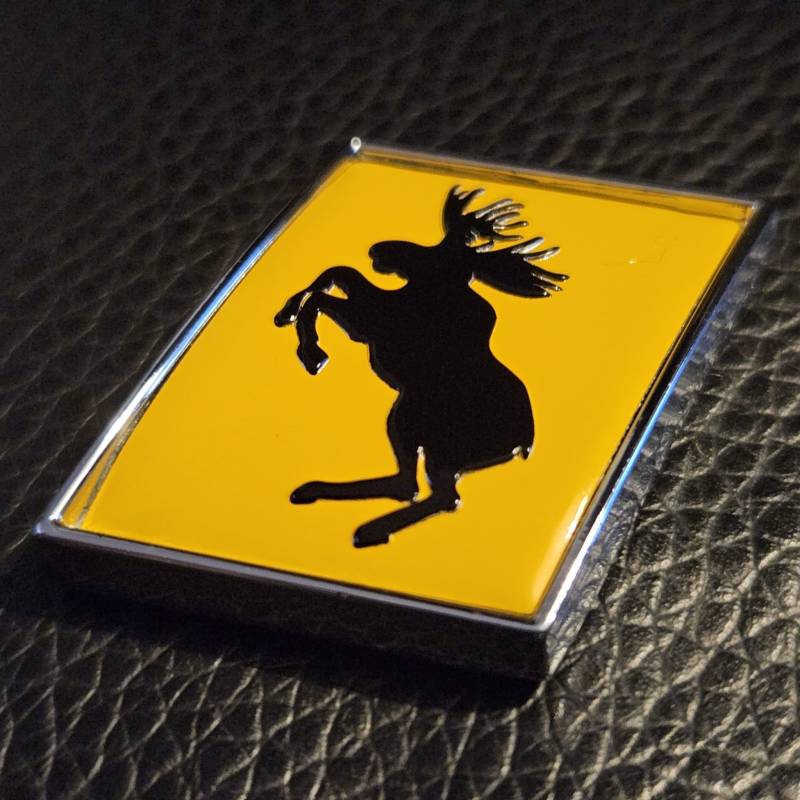 Zikger Gelber Elch Kofferraumabzeichen Emblem 3D Metall für Volvo XC90 V60 S80 S60 Logo Schweden,Silver von Zikger