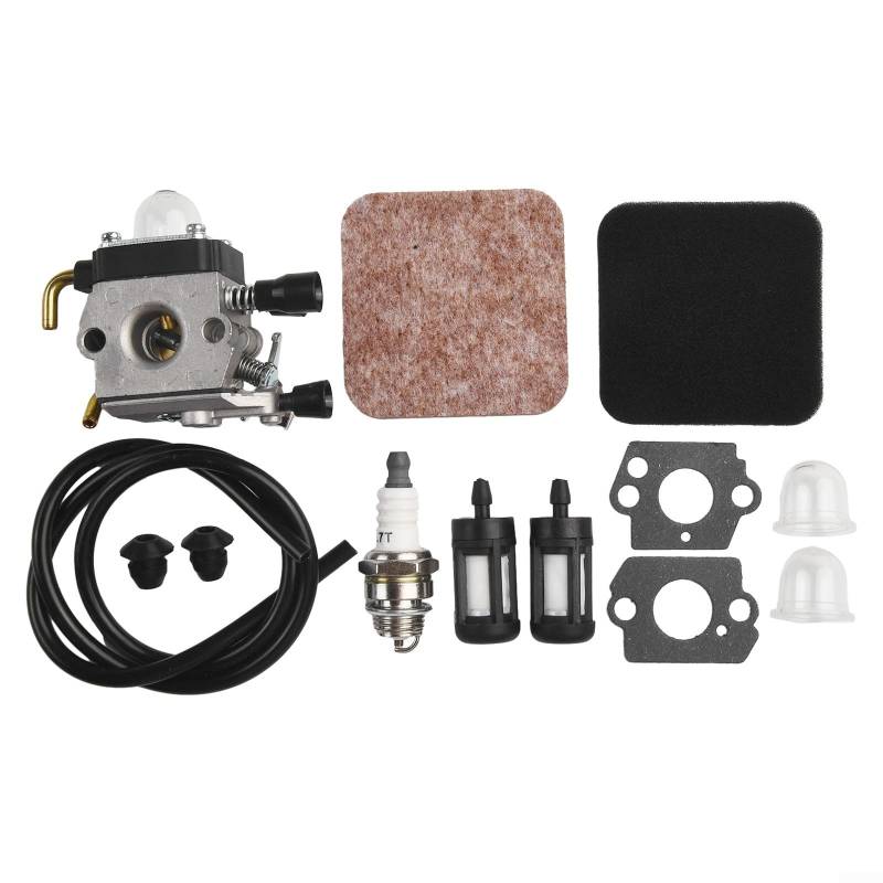 Zilimontt Vergaser-Kit für FS80R FS85 FS85R für FS80 FS72 FS74 FS75 FS76 FS85RX Trimmer mit Wartungsset, Teilenummern C1Q-S186, C1Q-S97, C1Q-S28E, C1Q-S28D von Zilimontt