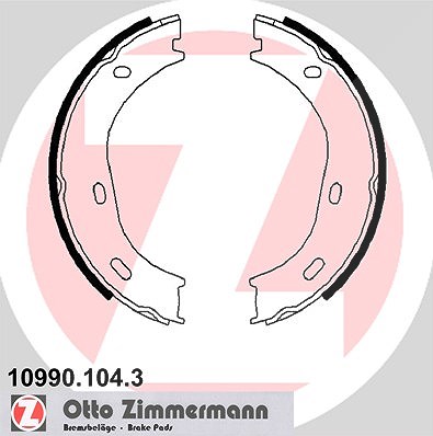 Zimmermann Bremsbackensatz, Feststellbremse [Hersteller-Nr. 10990.104.3] für Mercedes-Benz von Zimmermann