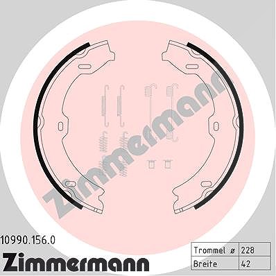 Zimmermann Bremsbackensatz, Feststellbremse [Hersteller-Nr. 10990.156.0] für Mercedes-Benz von Zimmermann