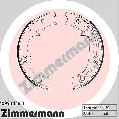 Zimmermann Bremsbackensatz, Feststellbremse [Hersteller-Nr. 10990.158.0] für Hyundai, Kia von Zimmermann