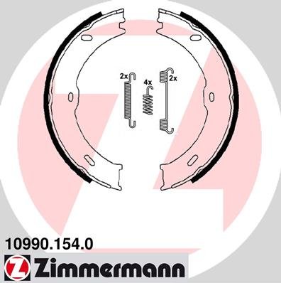 Bremsbackensatz, Feststellbremse Hinterachse beidseitig Zimmermann 10990.154.0 von Zimmermann