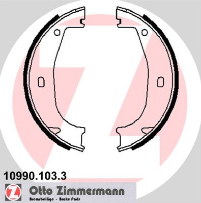 Bremsbackensatz, Feststellbremse Hinterachse beidseitig Zimmermann 10990.103.3 von Zimmermann