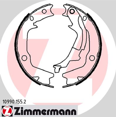 Bremsbackensatz, Feststellbremse Hinterachse beidseitig Zimmermann 10990.155.2 von Zimmermann