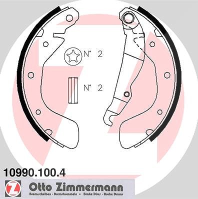 Zimmermann Bremsbackensatz [Hersteller-Nr. 10990.100.4] für Opel von Zimmermann