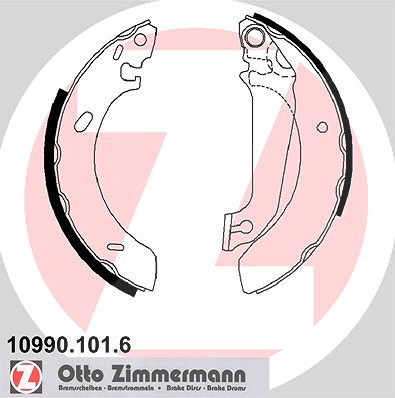 Zimmermann Bremsbackensatz [Hersteller-Nr. 10990.101.6] für Ford von Zimmermann