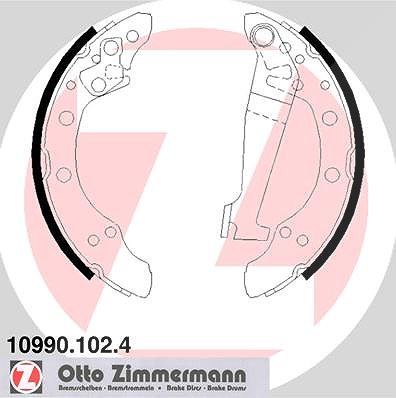 Zimmermann Bremsbackensatz [Hersteller-Nr. 10990.102.4] für Audi, VW von Zimmermann