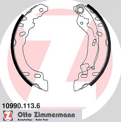 Zimmermann Bremsbackensatz [Hersteller-Nr. 10990.113.6] für Fiat, Ford von Zimmermann