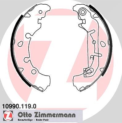 Zimmermann Bremsbackensatz [Hersteller-Nr. 10990.119.0] für Ford, Mazda von Zimmermann