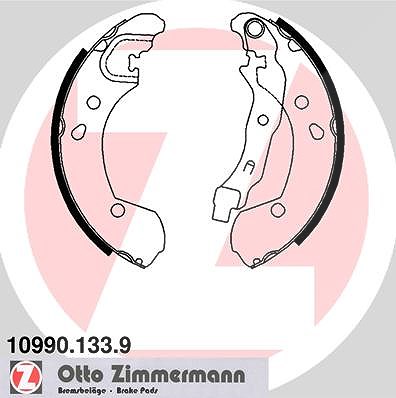 Zimmermann Bremsbackensatz [Hersteller-Nr. 10990.133.9] für Nissan, Renault von Zimmermann