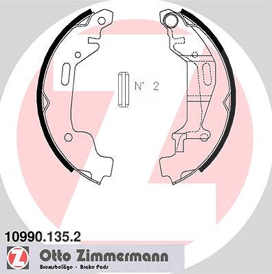 Zimmermann Bremsbackensatz [Hersteller-Nr. 10990.135.2] für Opel von Zimmermann