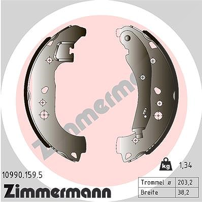 Zimmermann Bremsbackensatz [Hersteller-Nr. 10990.159.5] für Seat, VW von Zimmermann