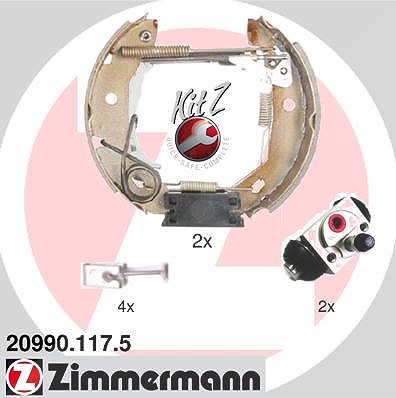 Zimmermann Bremsbackensatz [Hersteller-Nr. 20990.117.5] für Mercedes-Benz von Zimmermann