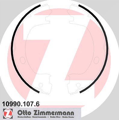 Zimmermann Bremsbackensatz Feststellbremse Hinterachse [Hersteller-Nr. 10990.107.6] für Chrysler von Zimmermann