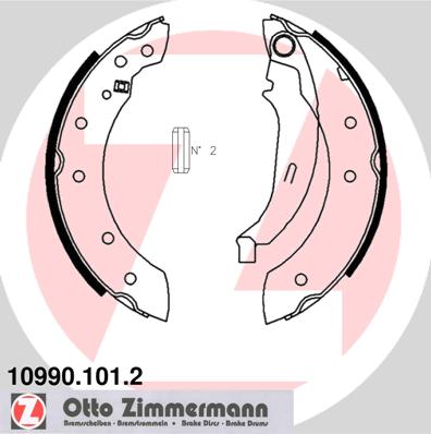 Bremsbackensatz Hinterachse Zimmermann 10990.101.2 Bremsbackensatz Hinterachse Zimmermann 10990.101.2 von Zimmermann