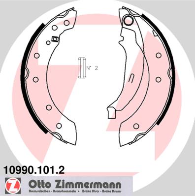 Bremsbackensatz Hinterachse Zimmermann 10990.101.2 von Zimmermann