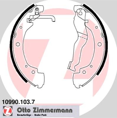 Bremsbackensatz Hinterachse Zimmermann 10990.103.7 von Zimmermann