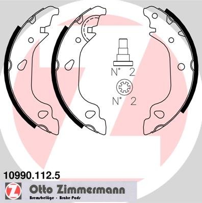 Bremsbackensatz Hinterachse Zimmermann 10990.112.5 von Zimmermann