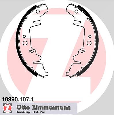Zimmermann Bremsbackensatz Trommelbremse [Hersteller-Nr. 10990.107.1] für Chrysler, Dodge, Kia, Plymouth von Zimmermann