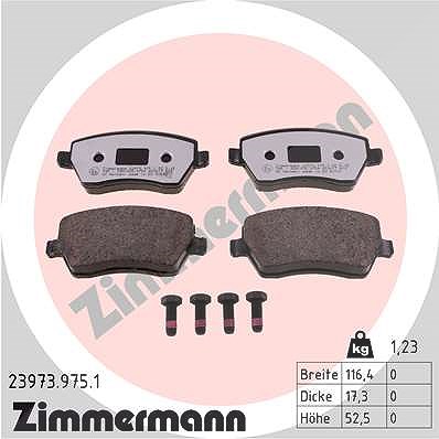 Zimmermann Bremsbeläge vorne (Satz) [Hersteller-Nr. 23973.975.1] für Dacia, Mercedes-Benz, Nissan, Renault von Zimmermann