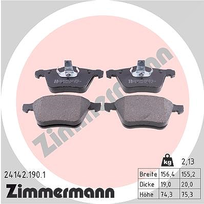 Zimmermann Bremsbeläge vorne (Satz) [Hersteller-Nr. 24142.190.1] für Ford, Land Rover, Volvo von Zimmermann
