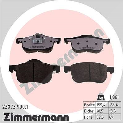 Zimmermann Bremsbelagsatz, Scheibenbremse [Hersteller-Nr. 23073.990.1] für Volvo von Zimmermann