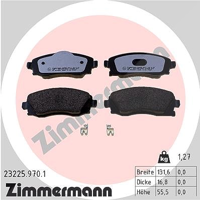 Zimmermann Bremsbelagsatz, Scheibenbremse [Hersteller-Nr. 23225.970.1] für Opel, Vauxhall von Zimmermann