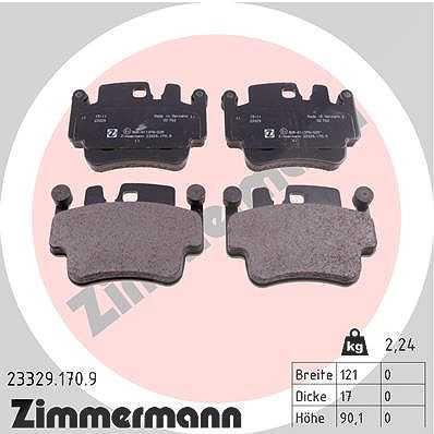 Zimmermann Bremsbelagsatz, Scheibenbremse [Hersteller-Nr. 23329.170.9] für Porsche von Zimmermann