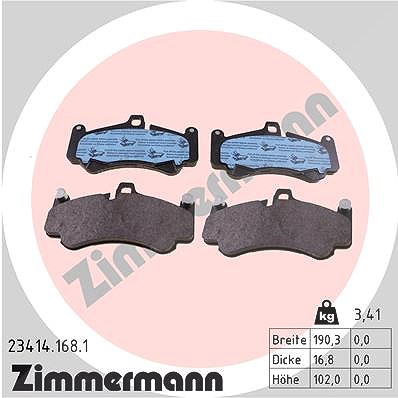 Zimmermann Bremsbelagsatz, Scheibenbremse [Hersteller-Nr. 23414.168.1] für Porsche von Zimmermann