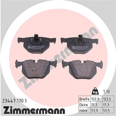 Zimmermann Bremsbelagsatz, Scheibenbremse [Hersteller-Nr. 23447.170.1] für BMW von Zimmermann